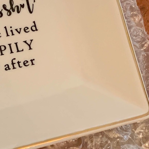 Ceramic Ring Jewelry Trinket Dish A Wise Woman Once Said Quote *Rude Language* - Picture 3 of 4